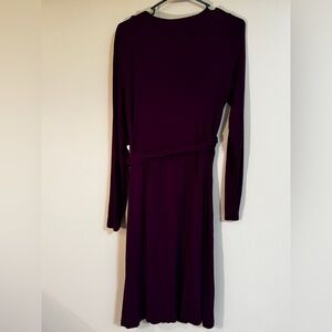 Banana Republic Deep Purple Long Sleeve Dress